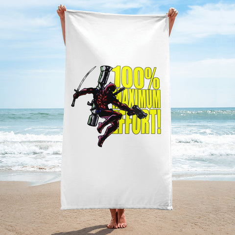 100% MAX EFFORT-BeachTowel