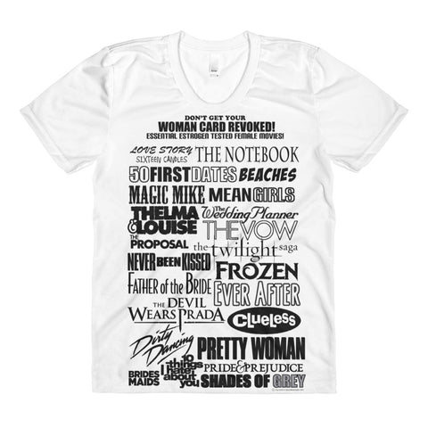 Women's Movie Tee - Big Print Crew Neck T-shirt