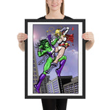 Shulkie vs. Power Girl Framed poster