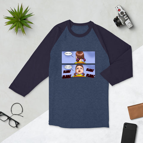 Squid Doll 3/4 sleeve raglan shirt